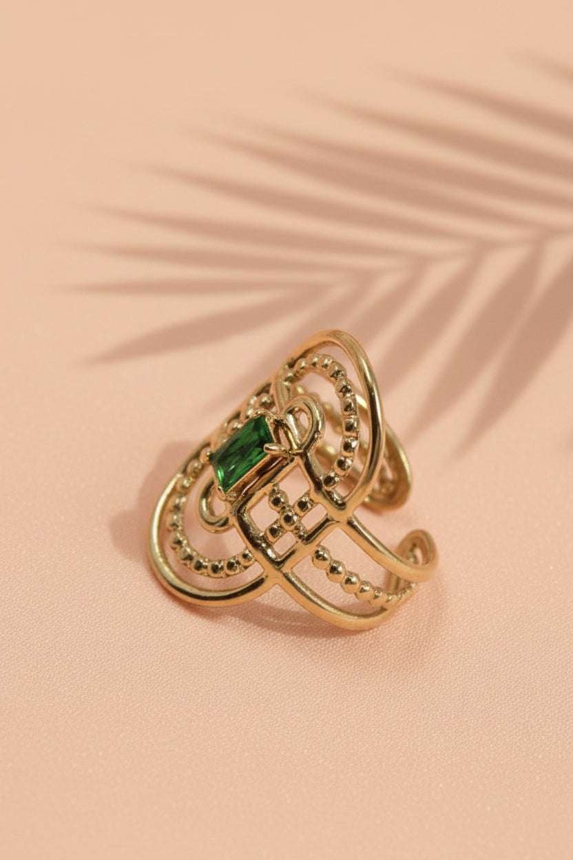 Chicago — Bague Pierre Rectangulaire