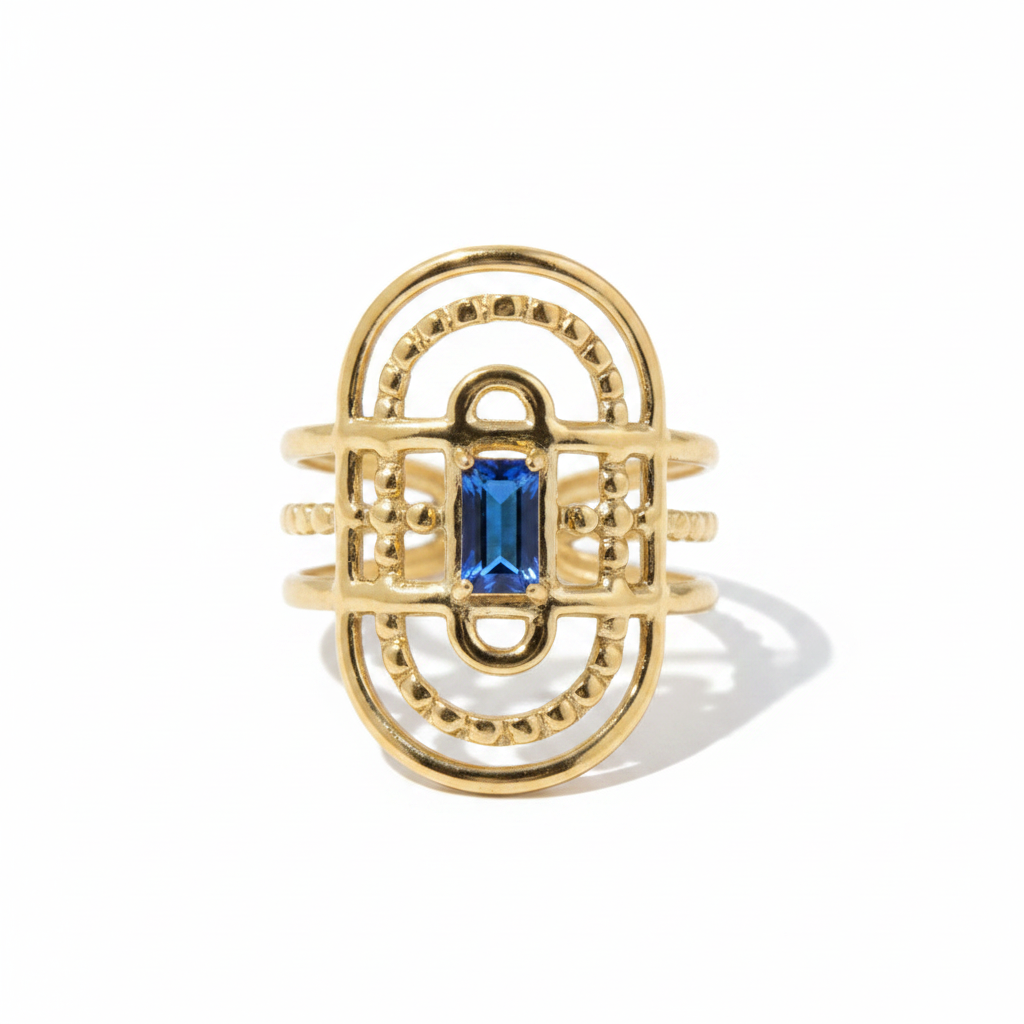 Chicago — Bague Pierre Rectangulaire