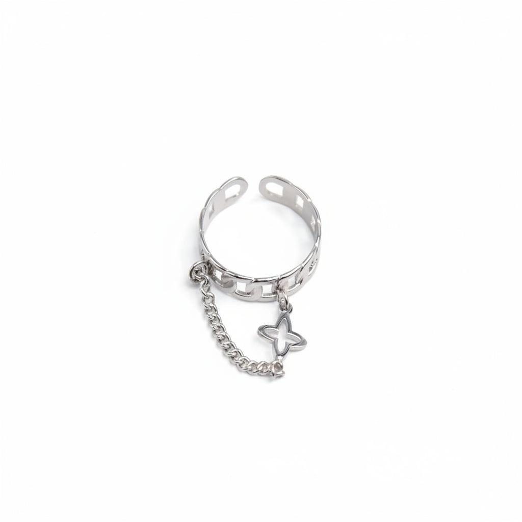 Venise — Bague Chaîne & Étoile Pendante