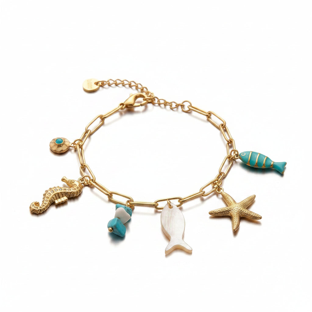Bahamas — Bracelet Breloque Turquoise
