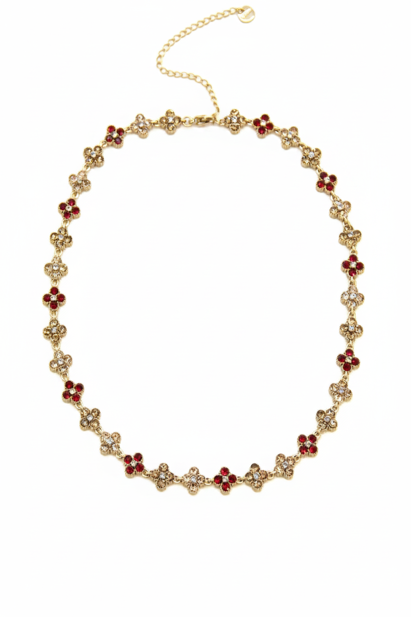 Essaouira- collier trèfle en zircon