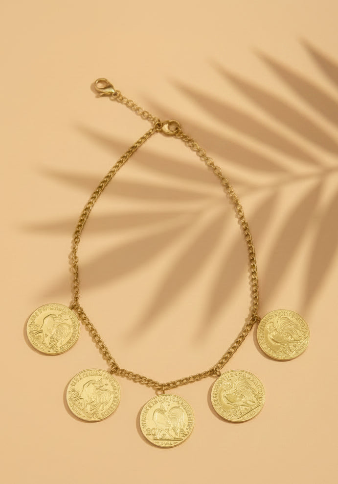 Napoli- bracelet breloque pièces