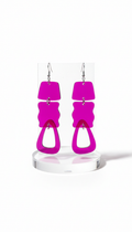 Boucles d’oreilles acrylique flash magenta